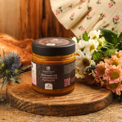 Мед с цветочной пыльцой Вековая пасека