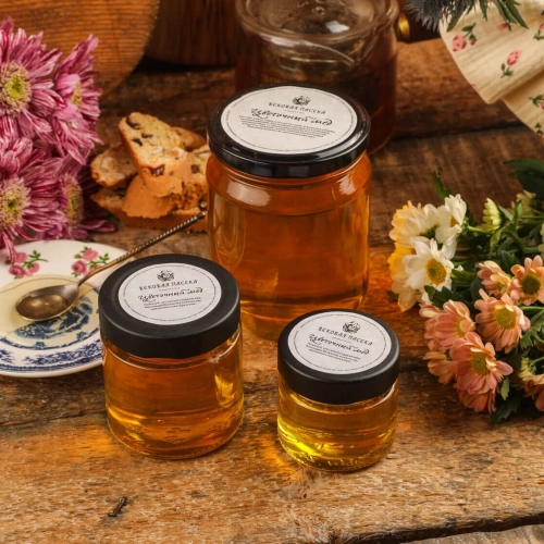 Цветочный мед Вековая пасека (Стеклянная банка)