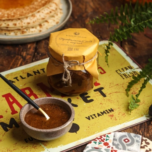 Мед с пергой Вековая пасека (В баночке)