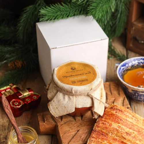 Мед с прополисным холстиком Вековая пасека (В горшочке)