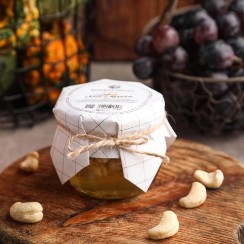 Мед цветочный с кешью Вековая пасека