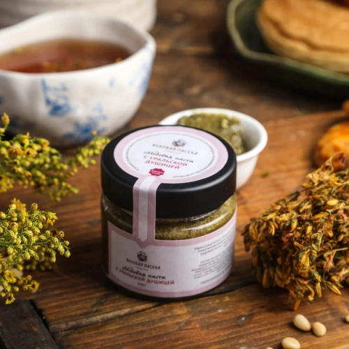 Медовая паста с протертой душицей Вековая пасека