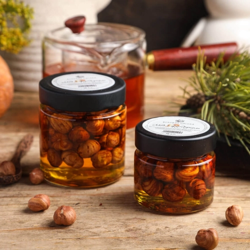 Мед с фундуком Вековая пасека (В баночке)