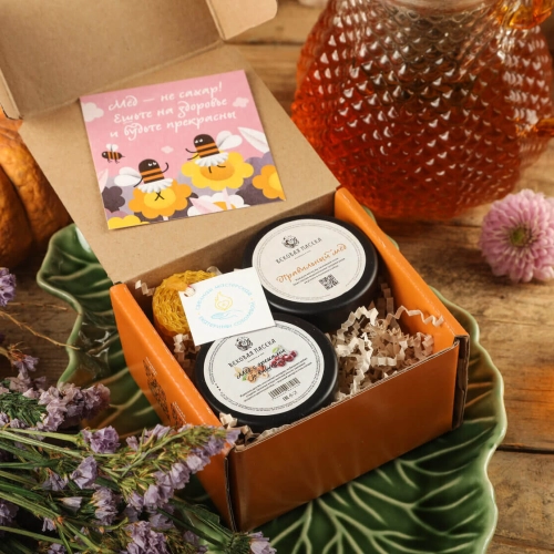 Подарочный набор «Дуэт» Вековая пасека (В крафтовой коробке)