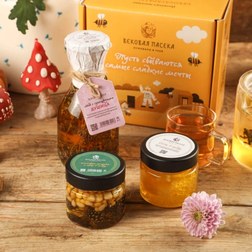 Подарочный набор «Десертное трио» Вековая пасека (В крафтовой коробке)