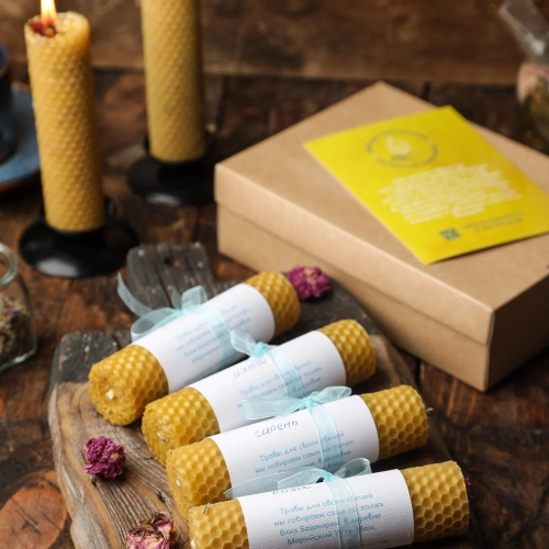 Набор из пяти свечей с травами Вековая пасека