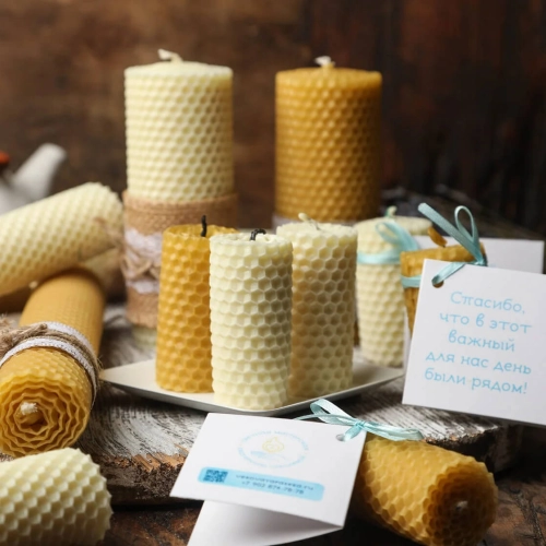 Свечи-бонбоньерки для гостей Вековая пасека
